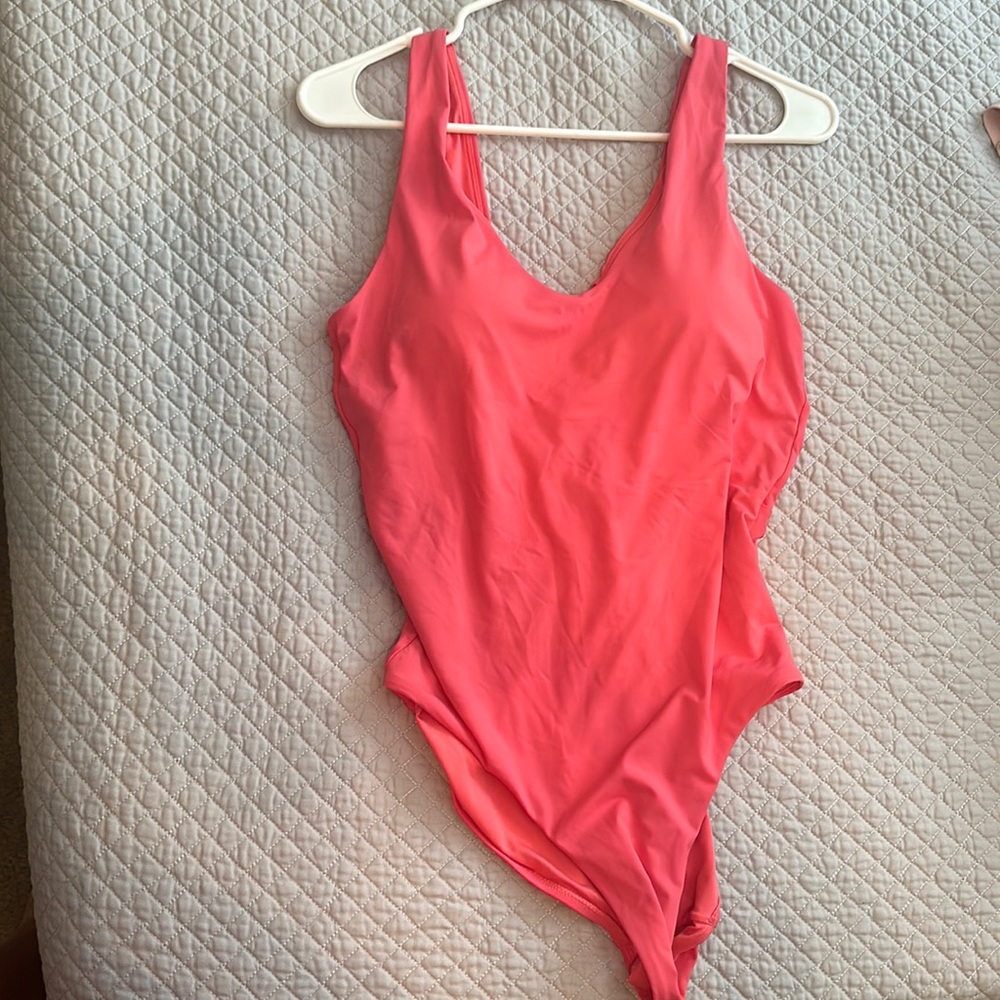 Light pink/ corral Athelta one piece swim suit